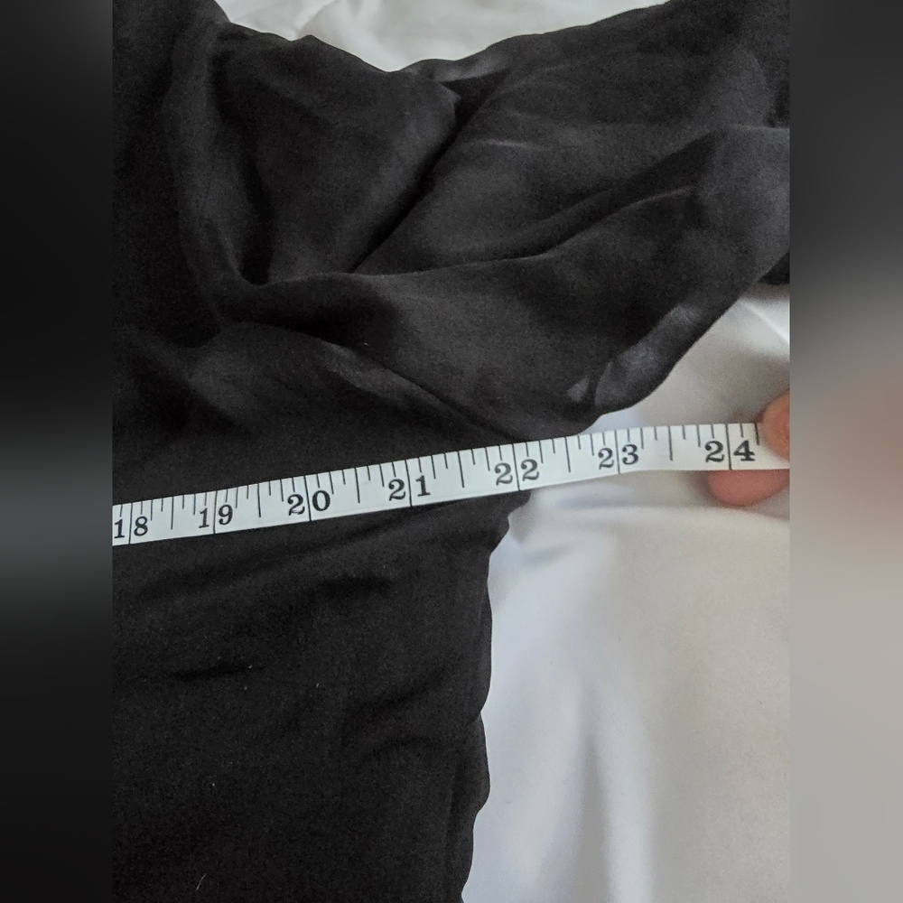 Alysi Blouse - Italian Black Silk Bow Tie Sheer Designer - Picture 10 of 10